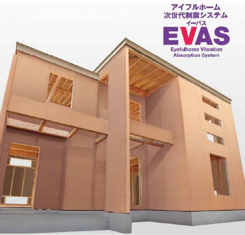 次世代制震システムEVASを採用した住宅の構造模型